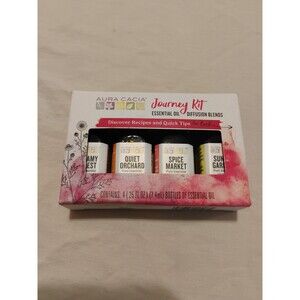 Aura Cacia Journey Kit Essential Oil Diffusion Blends Assortment Of 4